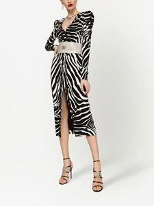 Dolce & Gabbana Jurk met zebraprint - Zwart