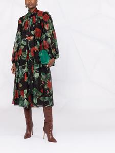 Dolce & Gabbana Jurk met bloemenprint - Zwart