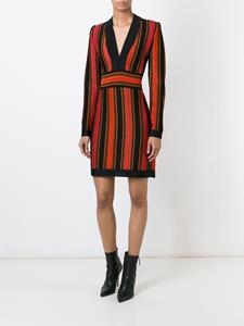 Balmain striped dress - Zwart