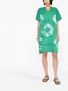 Pippa Holt Jurk met tie-dye print - Groen