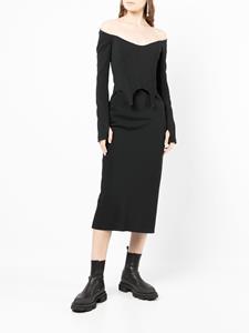 Dion Lee Korset jurk - Zwart