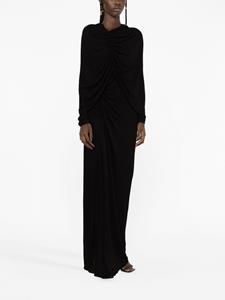 Saint Laurent cut-out long-sleeve dress - Zwart