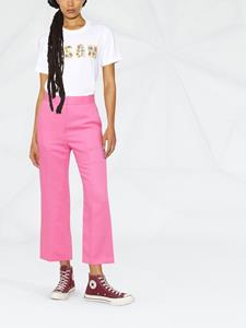 MSGM Cropped pantalon - Roze