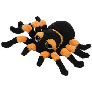 Suki Gifts Pluche zwart/oranje spin knuffel 13 cm speelgoed -