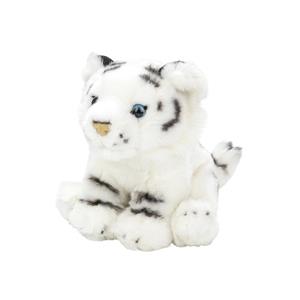 Nature Planet Pluche witte tijger knuffel van 18 cm -