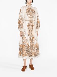 Zimmermann Devi paisley-print linen dress - Beige