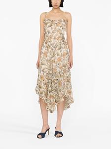 Zimmermann Chintz floral-print tiered dress - Beige