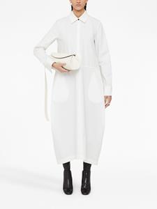 Jil Sander long-sleeve cotton long dress - Wit