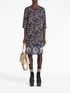 ETRO graphic-print shift-style dress - Blauw