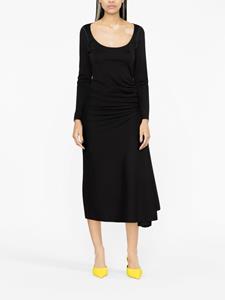 Marni Midi-jurk met lange mouwen - Zwart