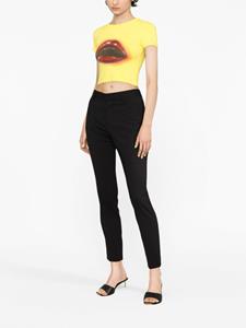 Dsquared2 logo-plaque cropped trousers - Zwart