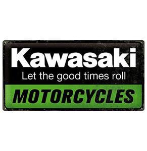 Nostalgic-Art Blechschild 25 x 50 "Kawasaki – Let the good t