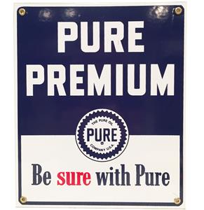 Fiftiesstore Pure Premium The Pure Oil Company Emaille Bord 25,5 x 30,5 cm