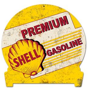 Fiftiesstore Premium Shell Gasoline Grunge Zware Metalen Bord 45 x 39,5 cm