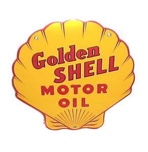 Fiftiesstore Golden Shell Motor Oil Emaille Bord 12/ 30 cm