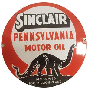 Fiftiesstore Sinclair Pennsylvania Motor Oil Emaille Bord - 13 cm ø