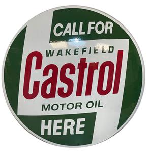 Fiftiesstore Castroil Motor Oil Emaille Bord - 59 cm ø