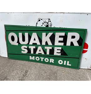 Fiftiesstore Quaker State Motor Oil Metalen Bord - Origineel - 177 x 86 cm