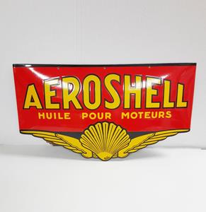 Fiftiesstore Aeroshell Emaille Bord - 59 x 34 cm