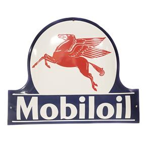 Fiftiesstore Mobiloil Emaille Bord - 42 x 34 cm