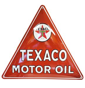 Fiftiesstore Texaco Motor Oil Emaille Bord - 49 x 57 cm