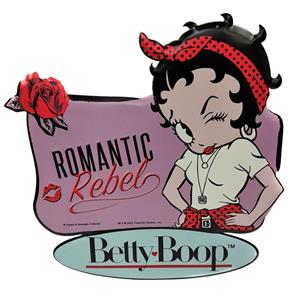 Fiftiesstore Betty Boop Romantic Rebel Gevormd Metalen Bord - 50 x 50 cm