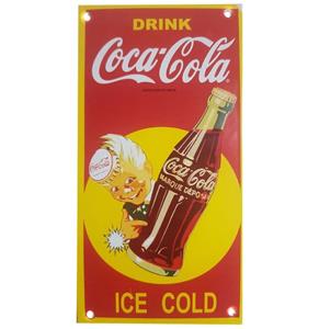 Fiftiesstore Drink Coca-Cola Ice Cold Emaille Bord - 21 x 11 cm