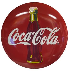 Fiftiesstore Coca-Cola Fles Emaille Bord - 50 cm ø