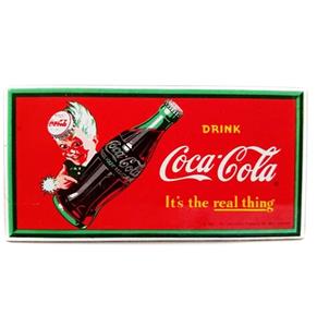 Fiftiesstore Coca-Cola - It's The Real Thing Emaille Bord - 41 x 21 cm