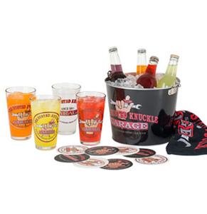 Fiftiesstore The Busted Knuckle Garage Pint Glass Party Bucket Set