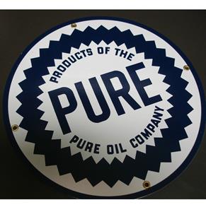 Fiftiesstore Pure Oil Company emaille bord