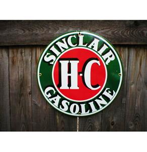 Fiftiesstore Sinclair HC Gasoline Emaille Bord