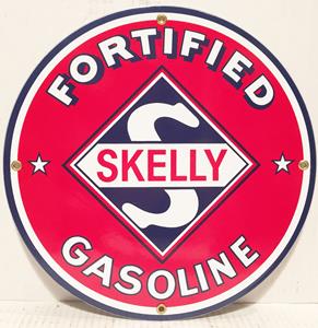 Fiftiesstore Skelly Fortified Gasoline Emaille Bord 12 / 30 cm