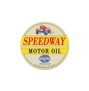 Fiftiesstore Speedway Motor Oil Zwaar Metalen Bord