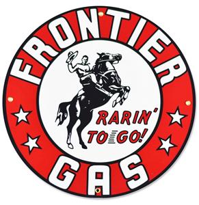 Fiftiesstore Frontier Gas Emaille Bord 30 cm