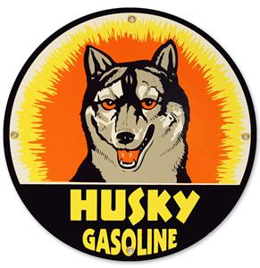 Fiftiesstore Husky Gasoline Emaille Bord 12 / 30 cm
