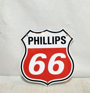 Fiftiesstore Phillips 66 Emaille Bord Schild
