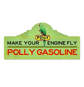 Fiftiesstore Polly Gas Polly Gasoline Zwaar Metalen Bord