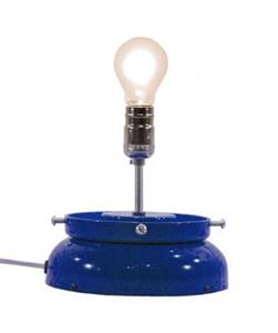 Fiftiesstore Lamp met Voet voor Benzinepomp Bol (Blauw)