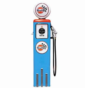Fiftiesstore Gulf 8 Ball Elektrische Benzinepomp Zonder Voet - Blauw & Oranje - Reproductie
