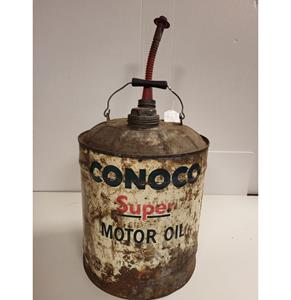 Fiftiesstore Conoco Super Motor Oil - Olieblik - 59 x 28 cm