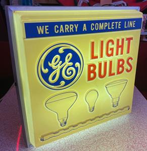 Fiftiesstore GE General Electric Light Bulbs Lichtbak- Origineel