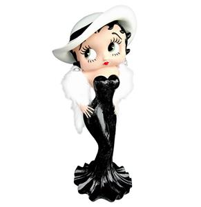Fiftiesstore Betty Boop Madam 3ft (Zwarte Glitter Jurk) Beeld