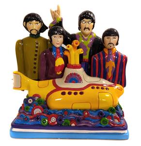 Fiftiesstore The Beatles Yellow Submarine Beeldje - Zeldzaam - Met Originele Doos En Certificaat Uit 1999
