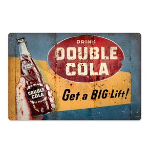 Fiftiesstore Double Cola Zwaar Metalen Bord