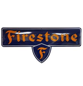 Fiftiesstore Firestone Emaille Bord - 100 x 45 cm