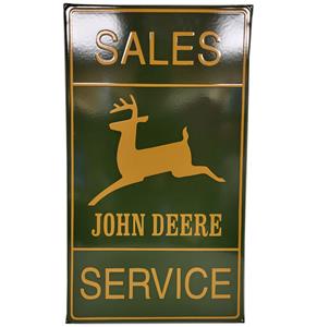 Fiftiesstore John Deere Sales Service Emaille Bord - 70 x 40 cm