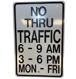 Fiftiesstore No Thru Traffic 6-9 Straatbord - Origineel