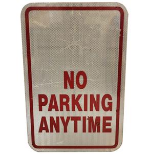 Fiftiesstore No Parking Anytime Metalen Straatbord - Origineel - 46 x 32 cm
