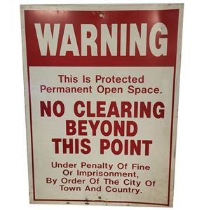 Fiftiesstore Warning No Clearing Metalen Straatbord - Origineel - 61 x 46 cm